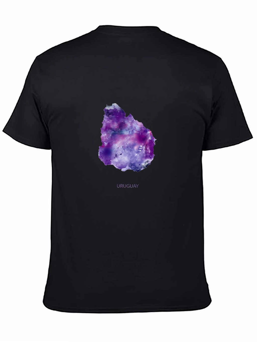 Uruguay Galaxy Map T-Shirt - Black