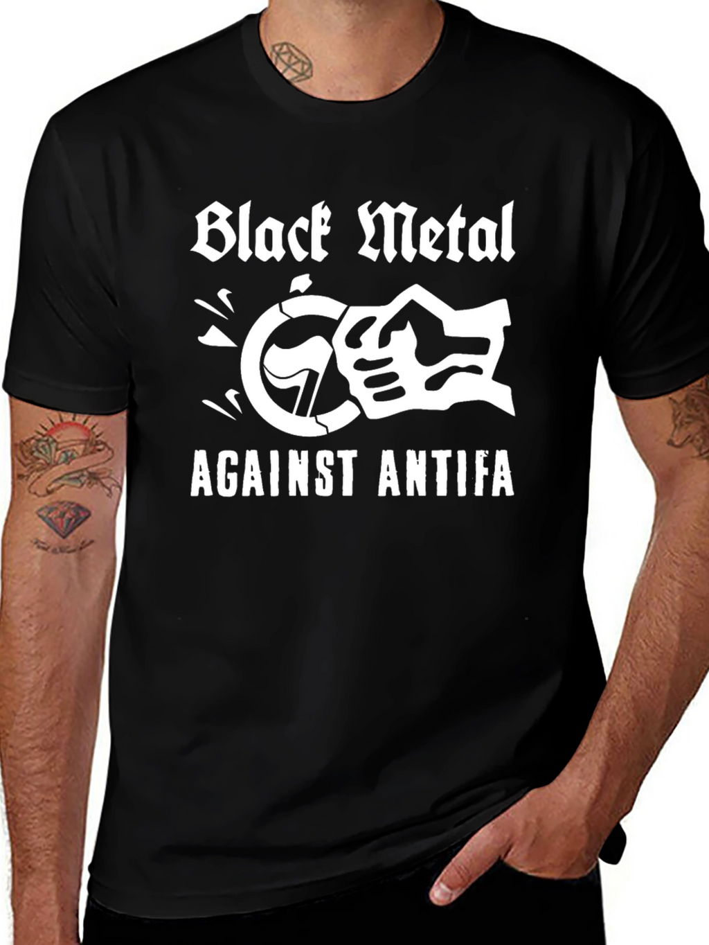 Black Metal Against Antifa T-Shirt