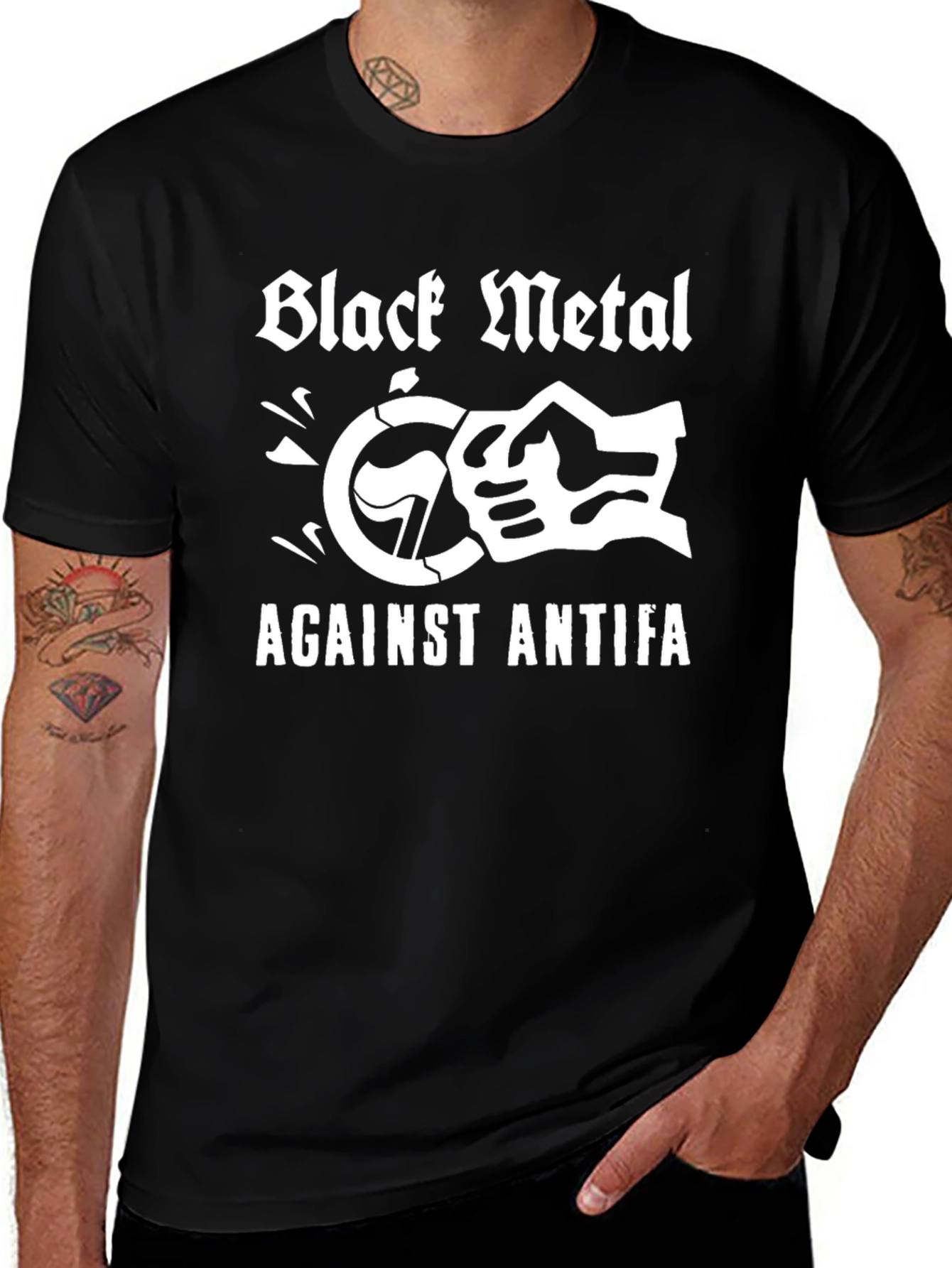 Black Metal Against Antifa T-Shirt