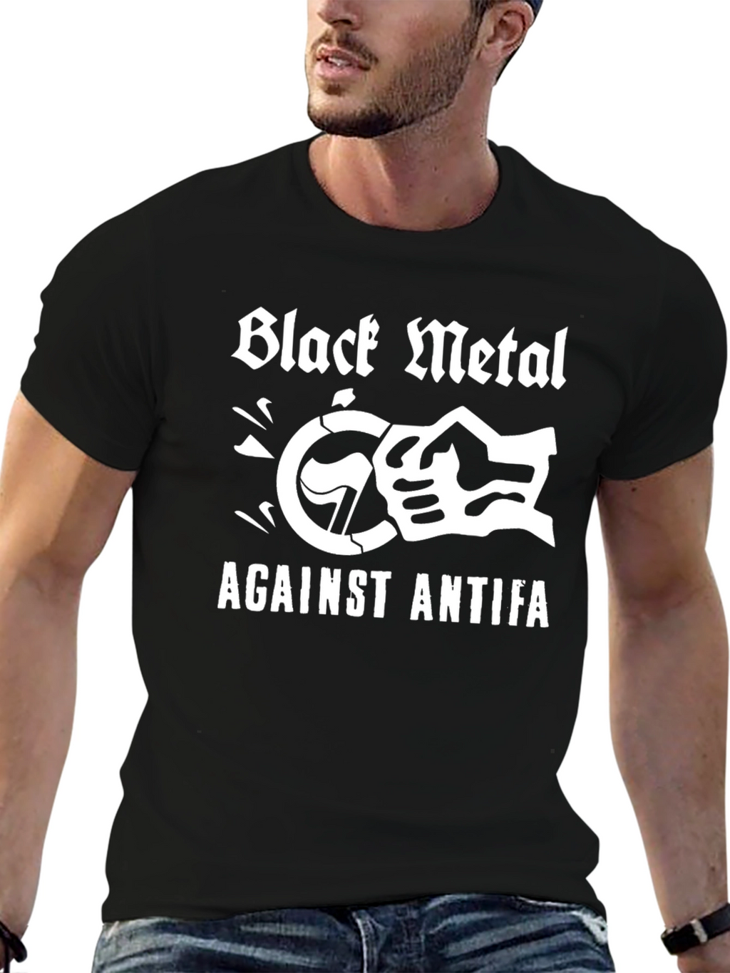 Black Metal Against Antifa T-Shirt