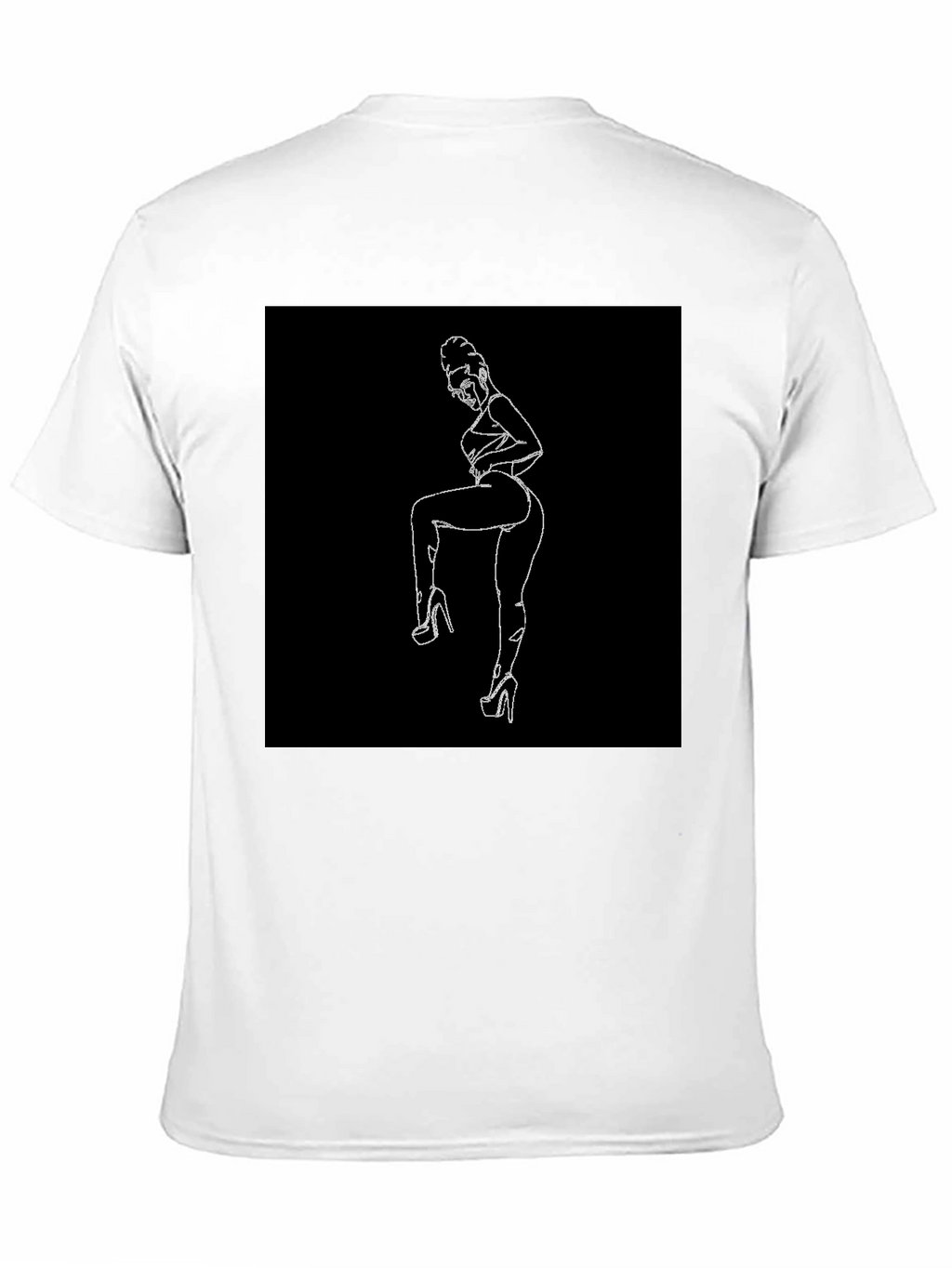 Line Art Graphic Black Tee
