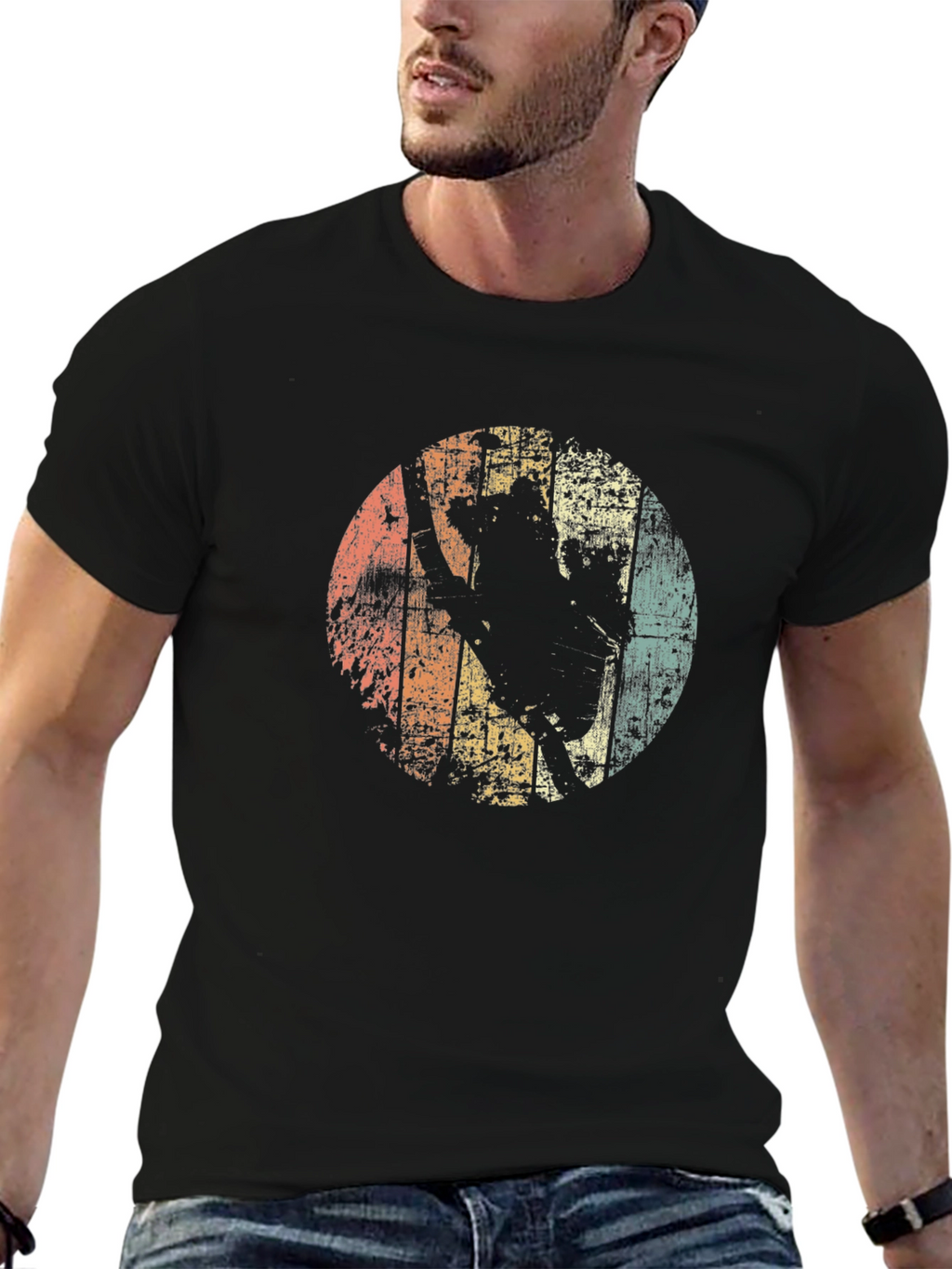 Retro Koala Graphic Tee - Black