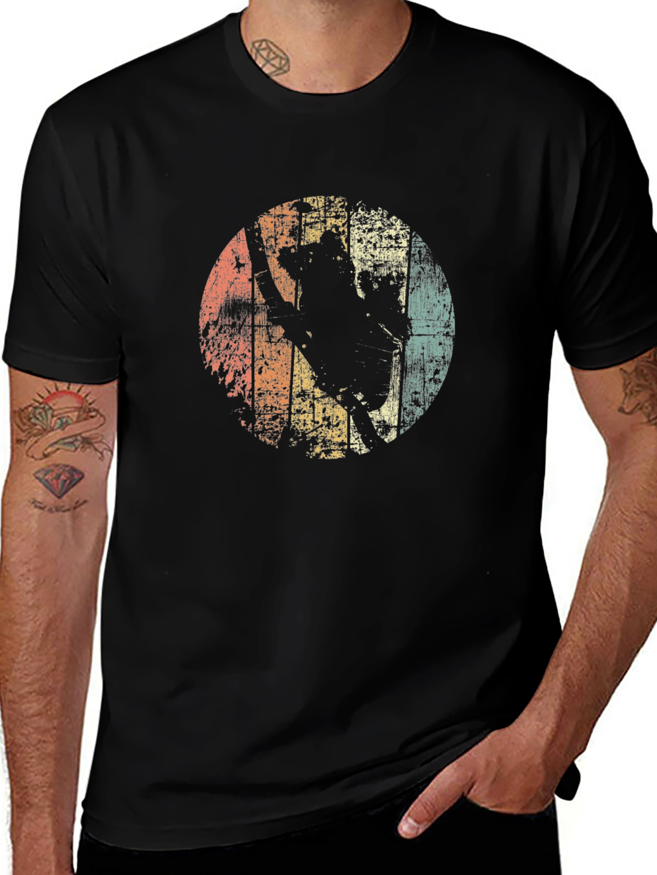 Retro Koala Graphic Tee - Black