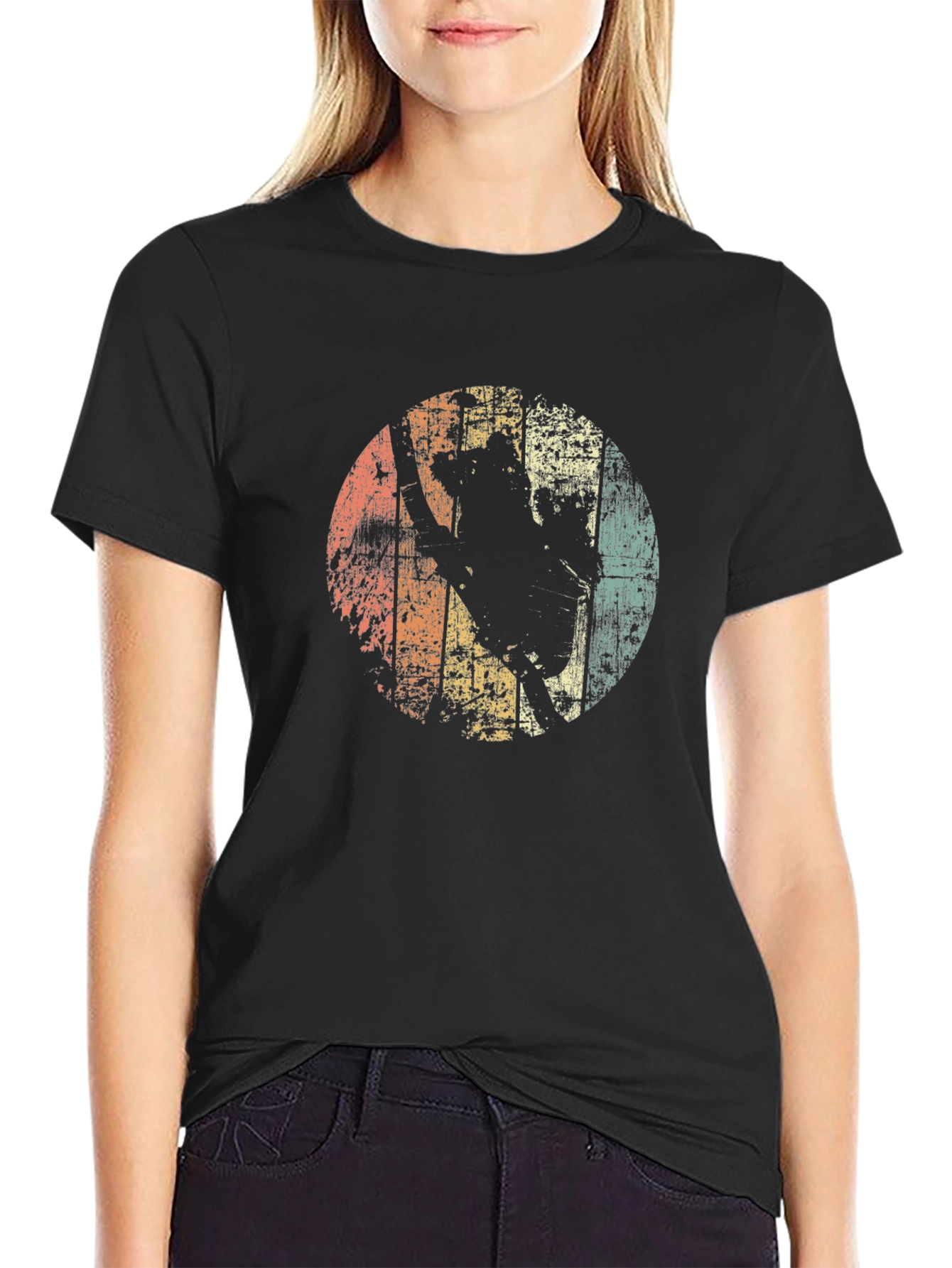 Retro Koala Graphic Tee - Black