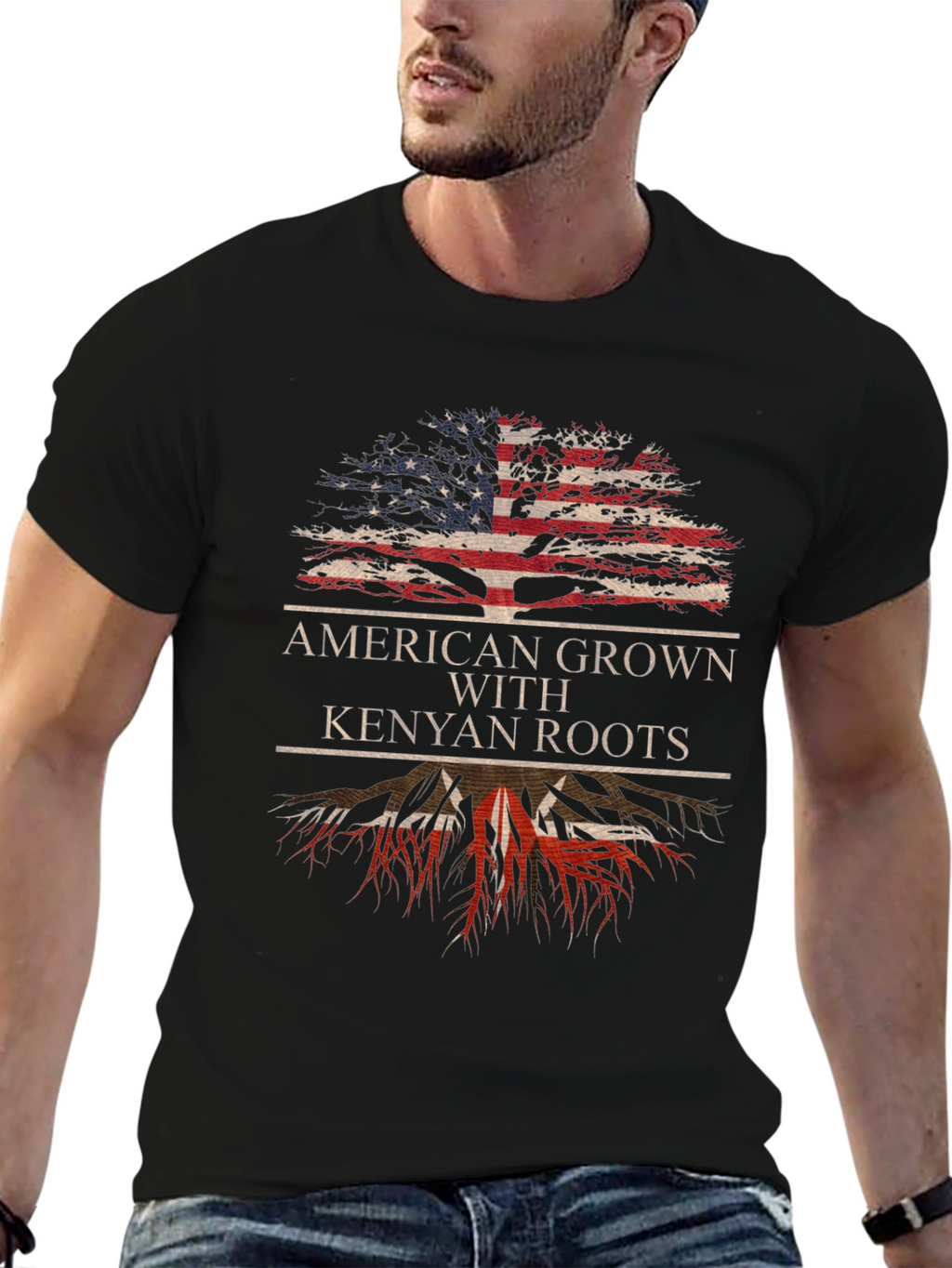 American Grown with Kenyan Roots T-Shirt