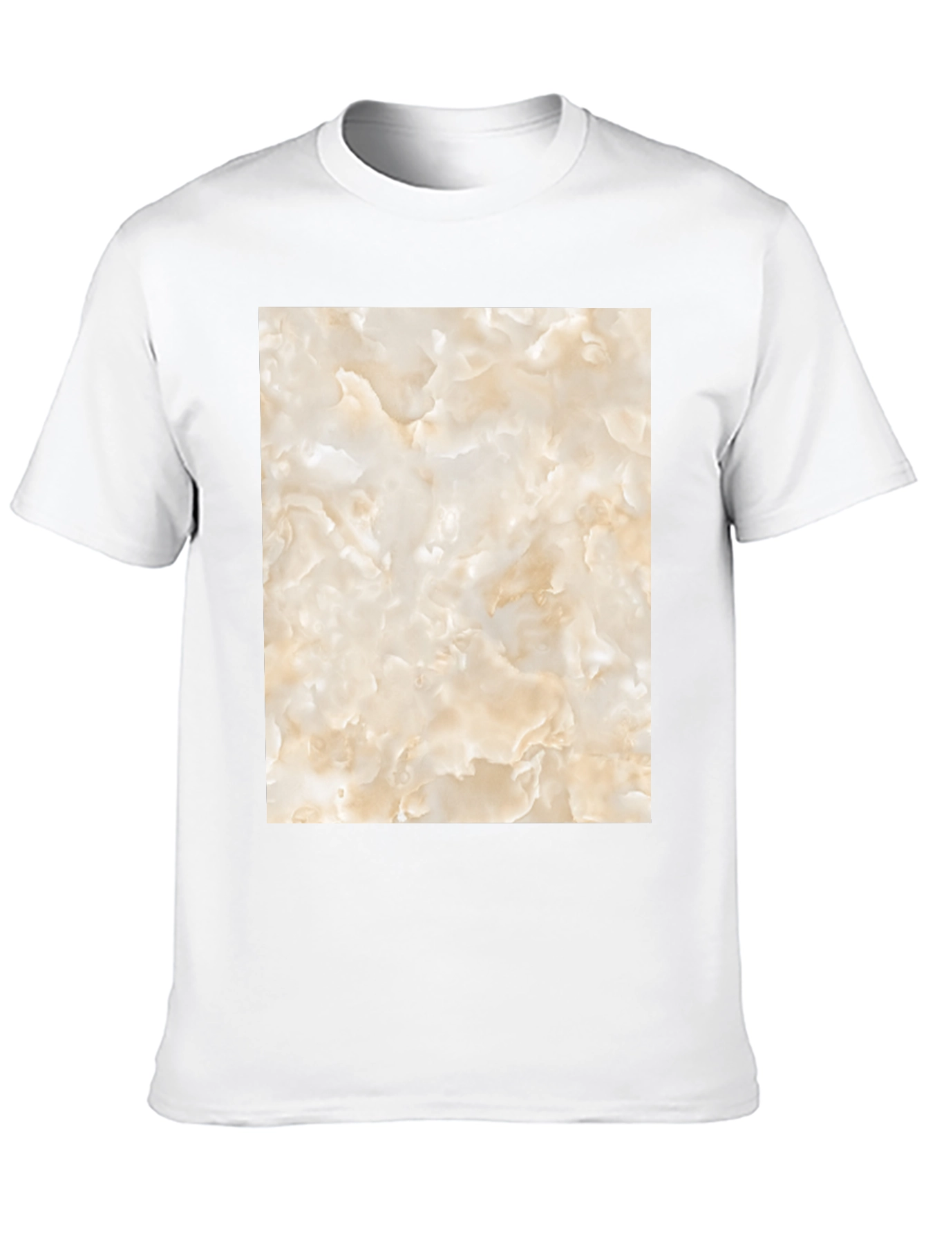 Unique Marble Graphic T-Shirt - Black Casual Tee