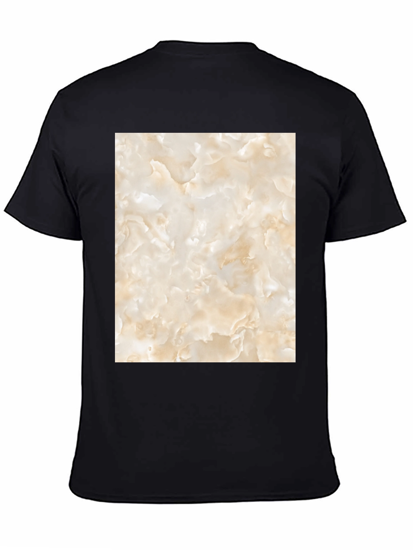 Unique Marble Graphic T-Shirt - Black Casual Tee