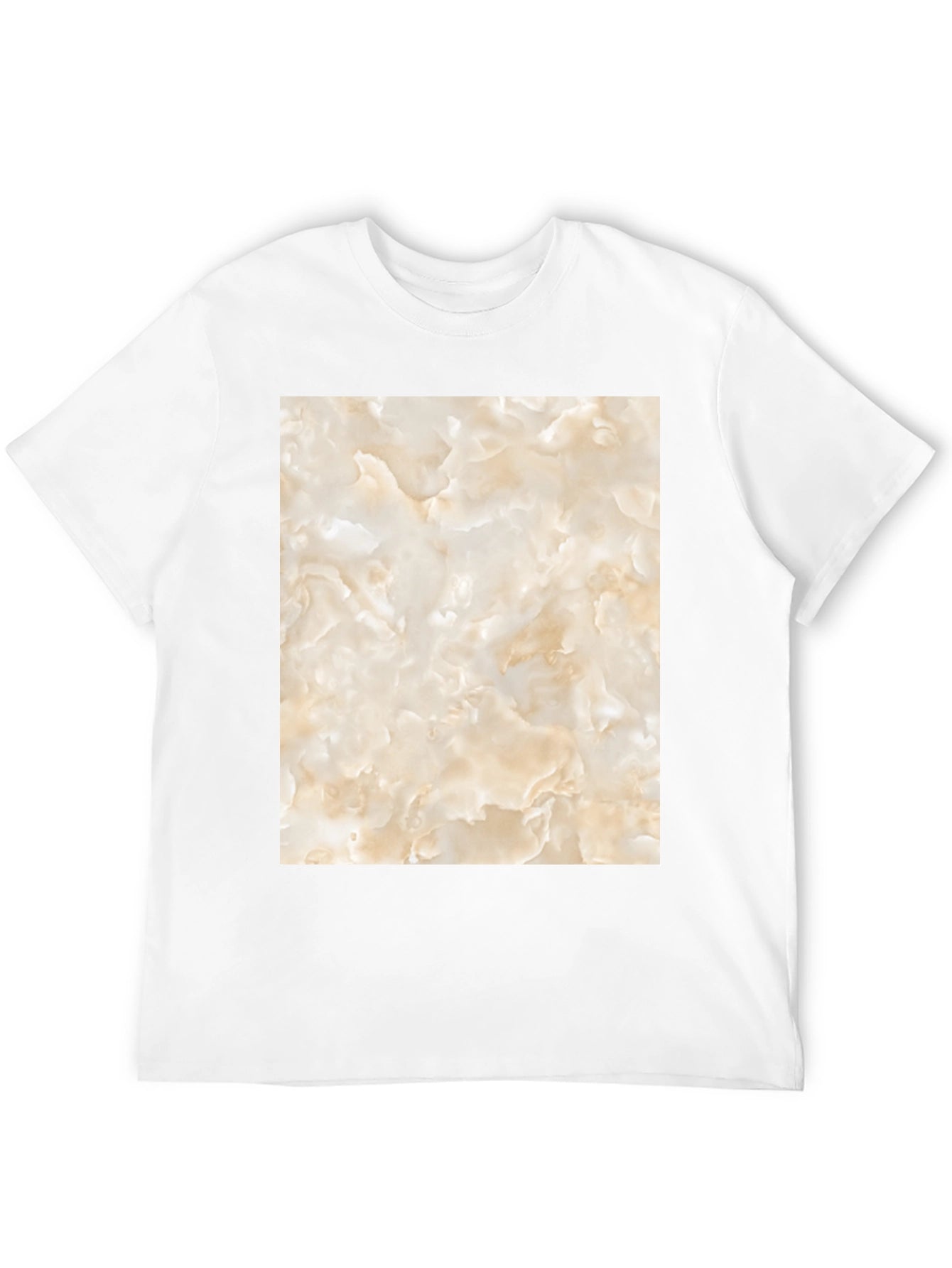 Unique Marble Graphic T-Shirt - Black Casual Tee