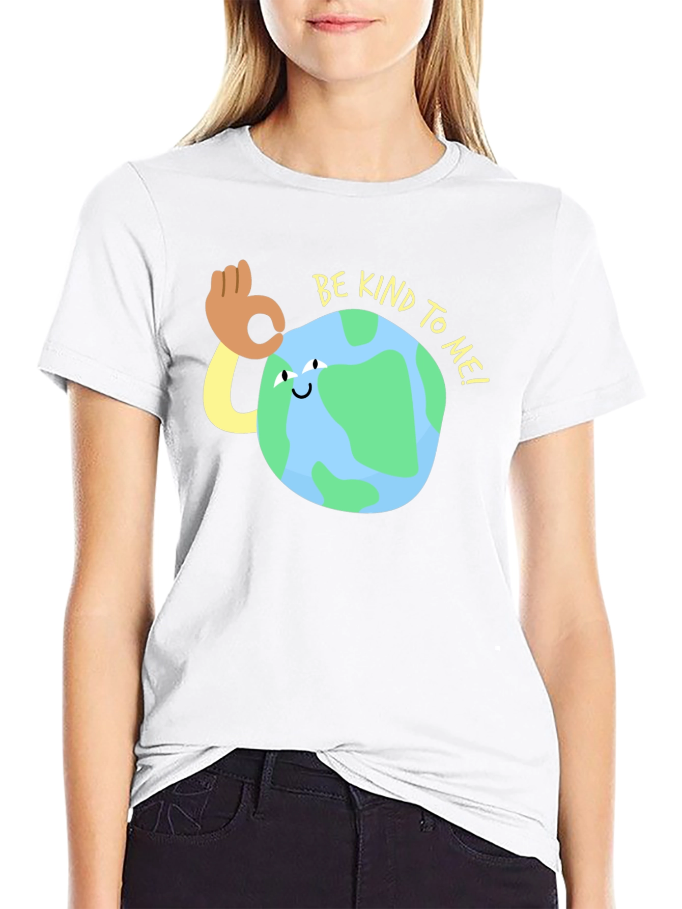 Be Kind To Me Earth Graphic Tee - Black