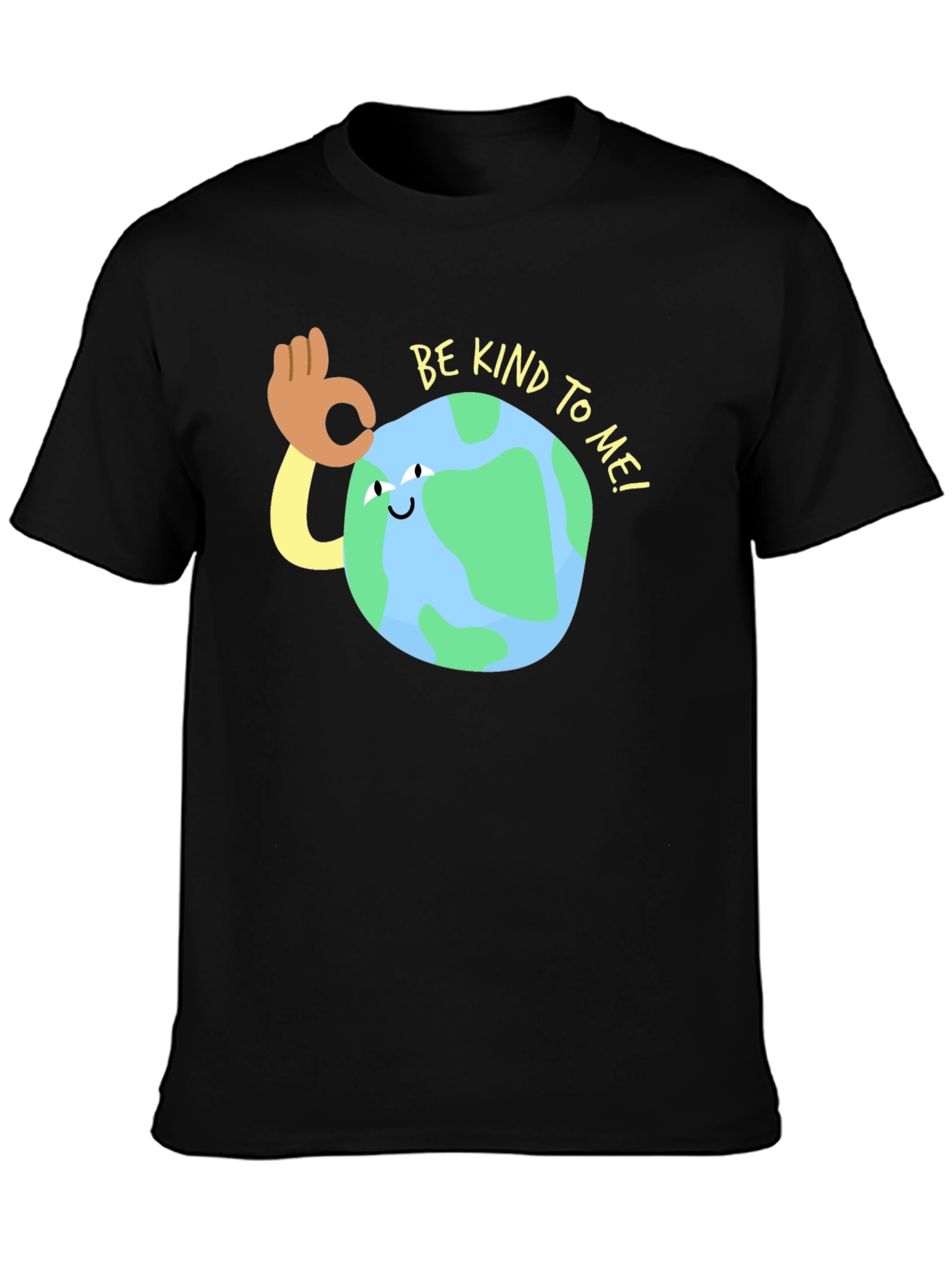 Be Kind To Me Earth Graphic Tee - Black