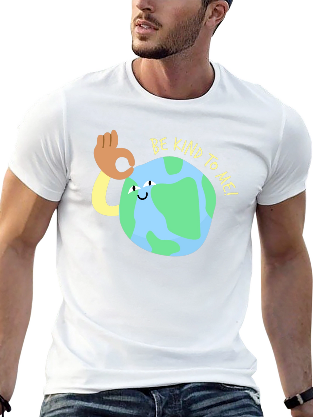 Be Kind To Me Earth Graphic Tee - Black