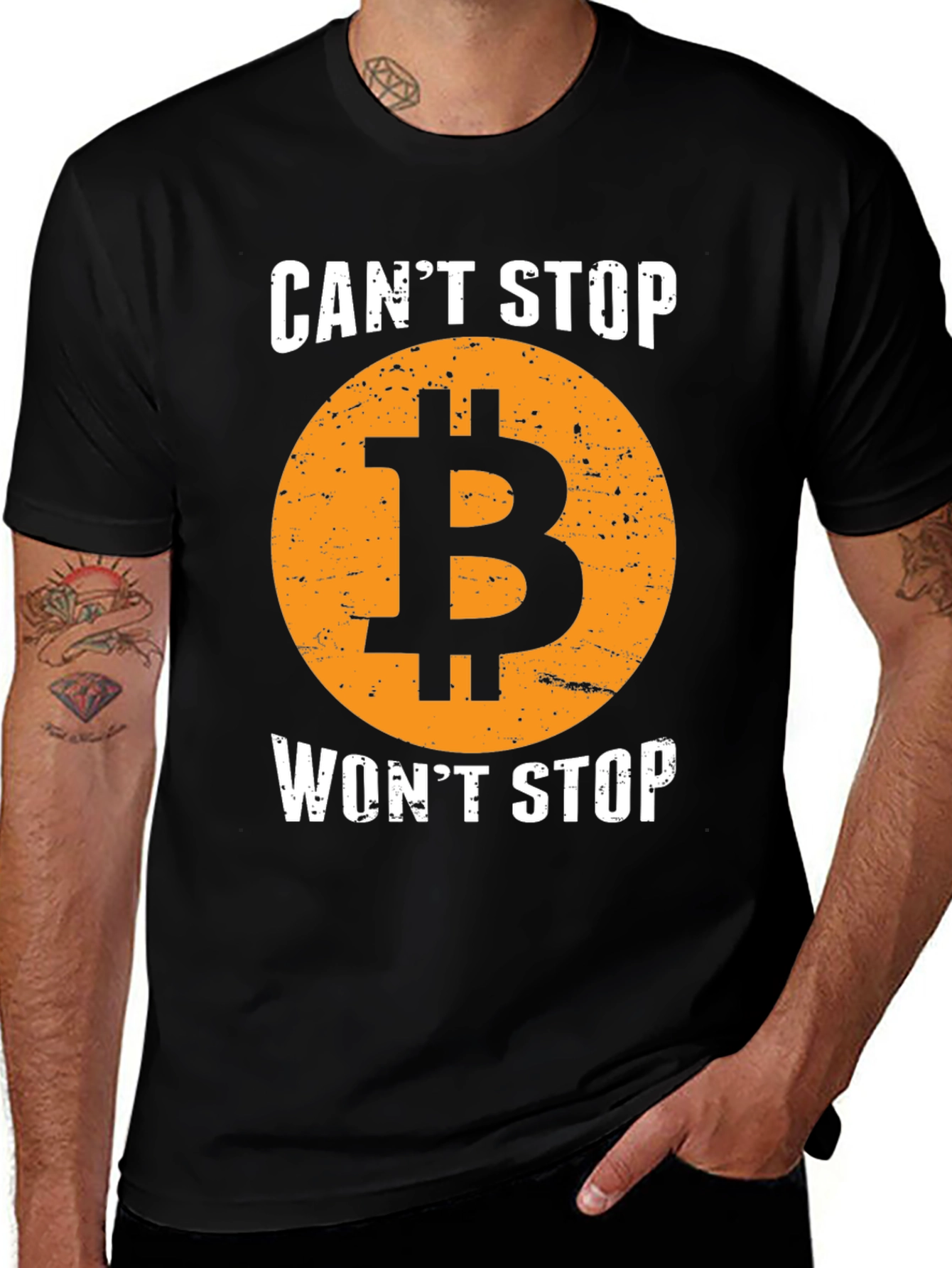 Bitcoin Crypto T-Shirt - Cant Stop Wont Stop
