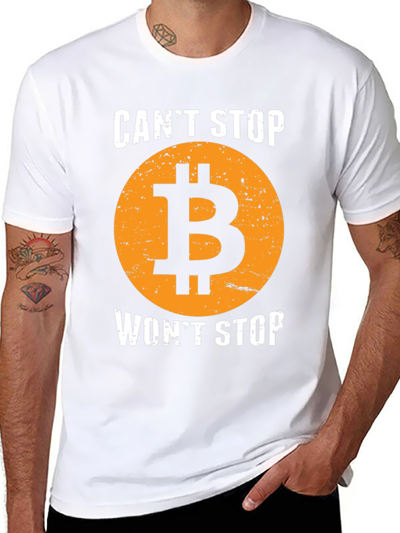 Bitcoin Crypto T-Shirt - Cant Stop Wont Stop