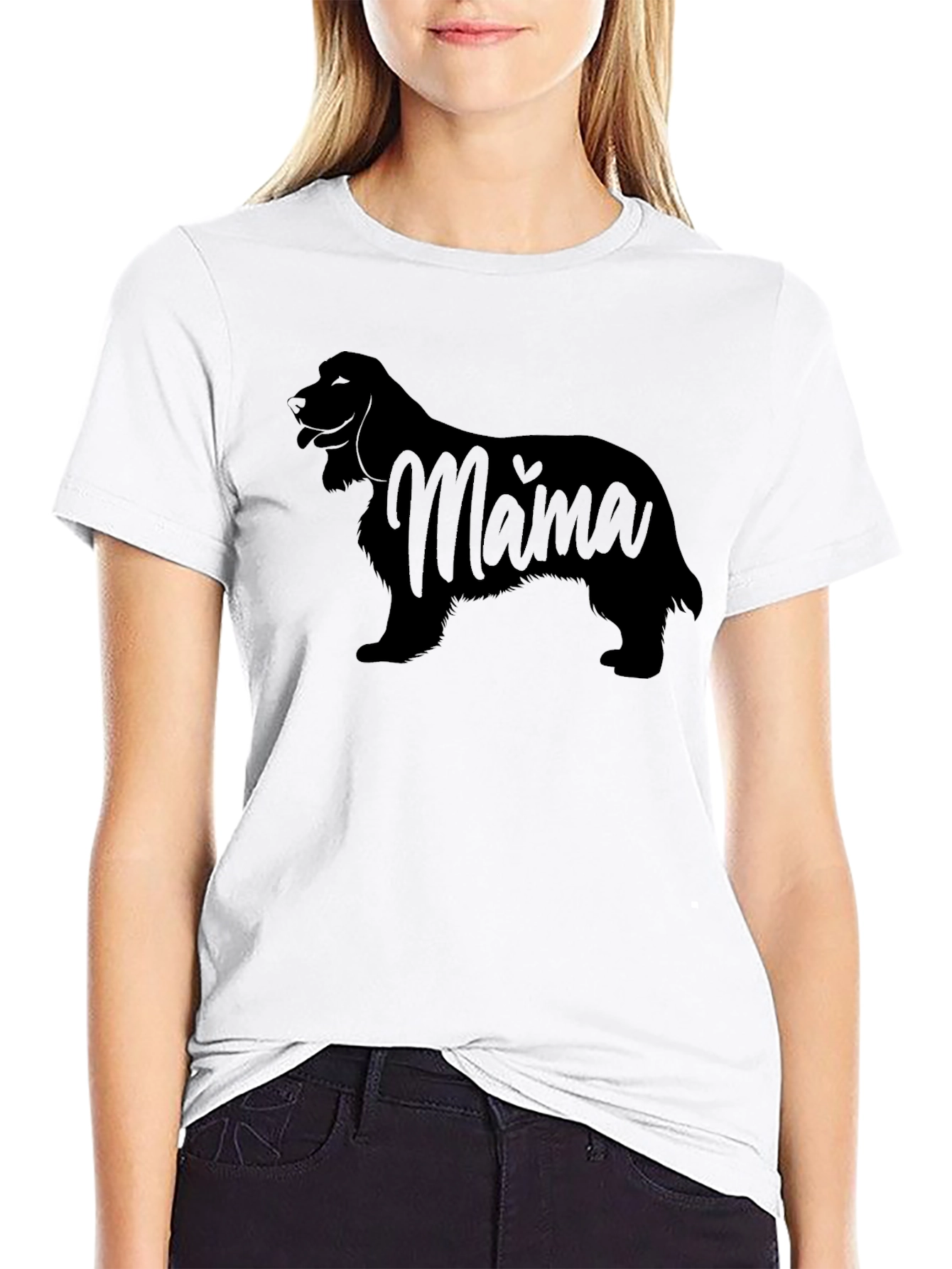 Cocker Spaniel Mama Black T-Shirt