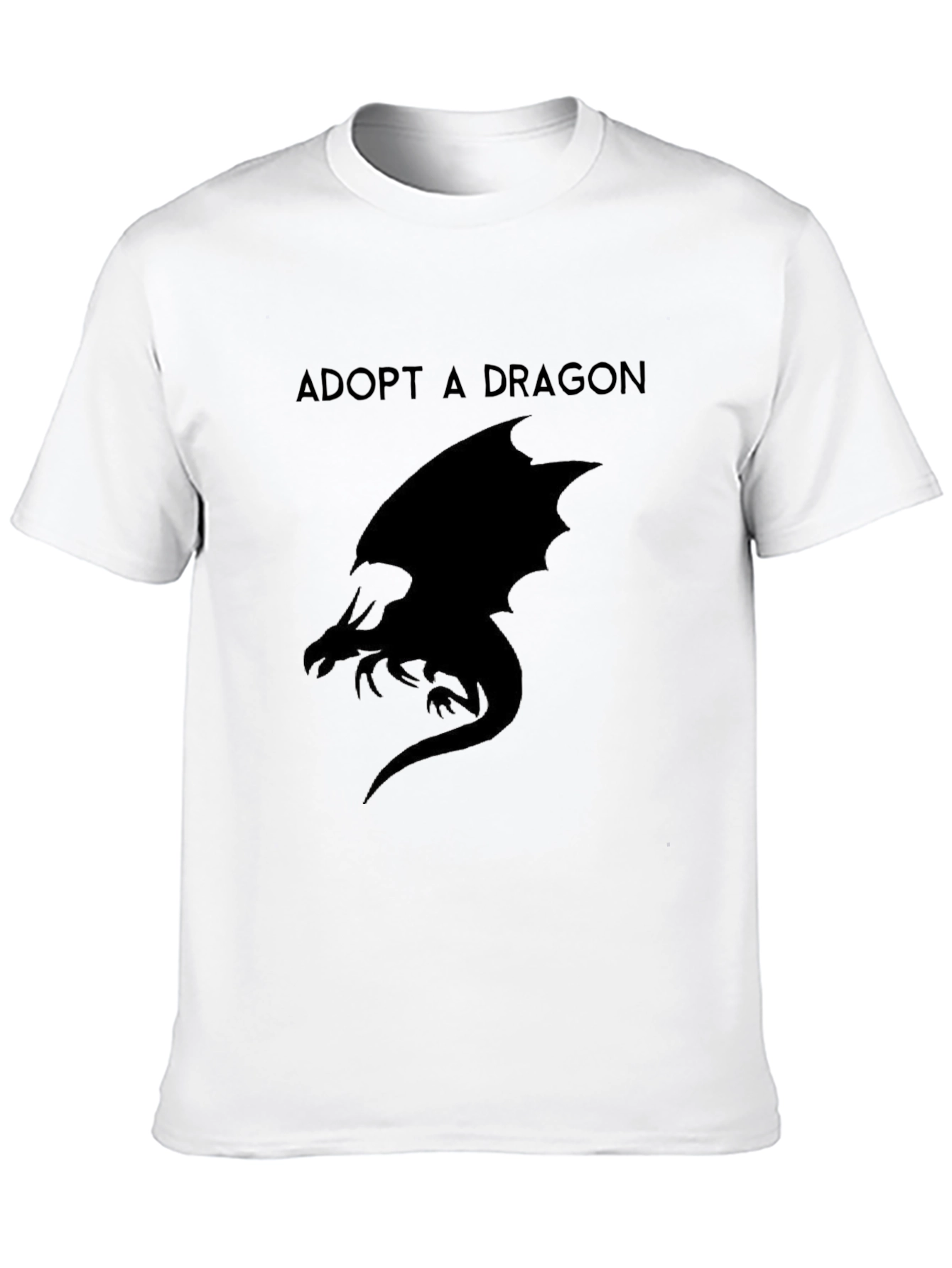 Adopt A Dragon Graphic T-Shirt - Black