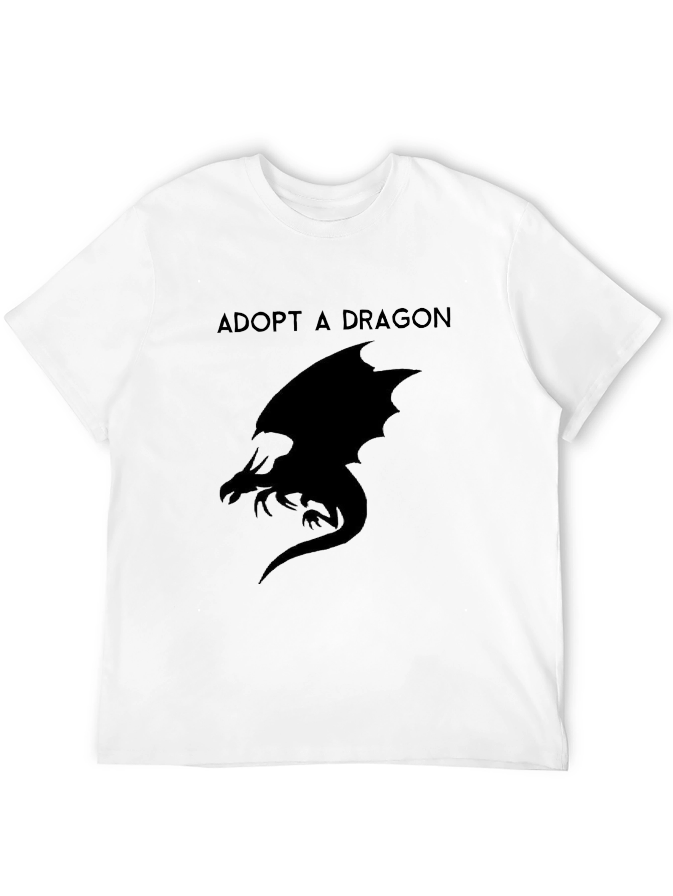 Adopt A Dragon Graphic T-Shirt - Black