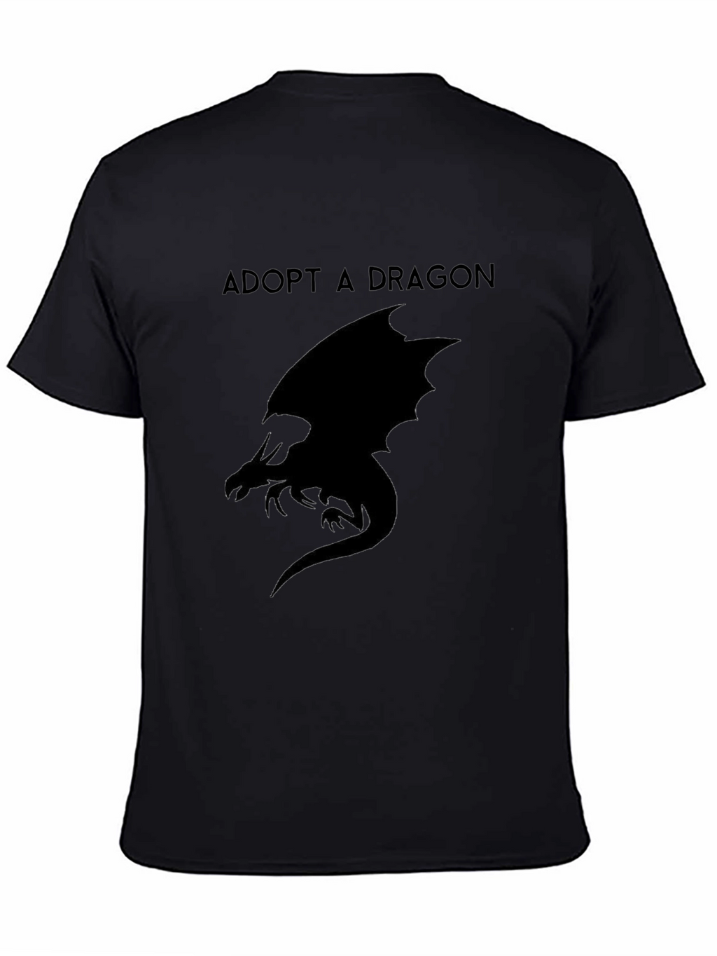 Adopt A Dragon Graphic T-Shirt - Black