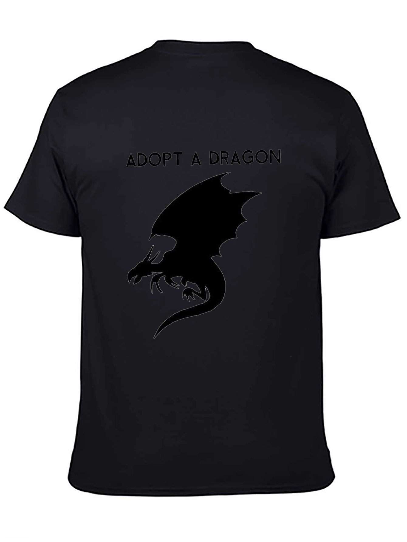 Adopt A Dragon Graphic T-Shirt - Black