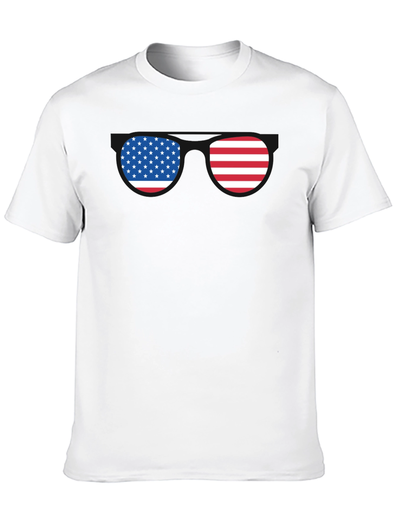 American Flag Sunglasses Graphic T-Shirt