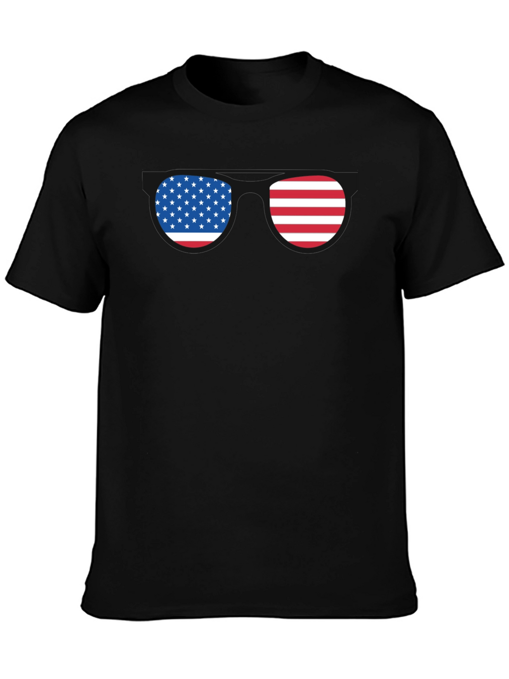 American Flag Sunglasses Graphic T-Shirt