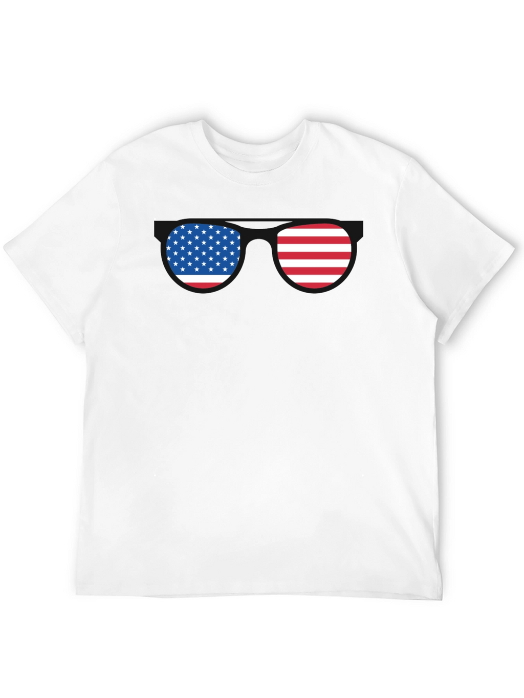 American Flag Sunglasses Graphic T-Shirt
