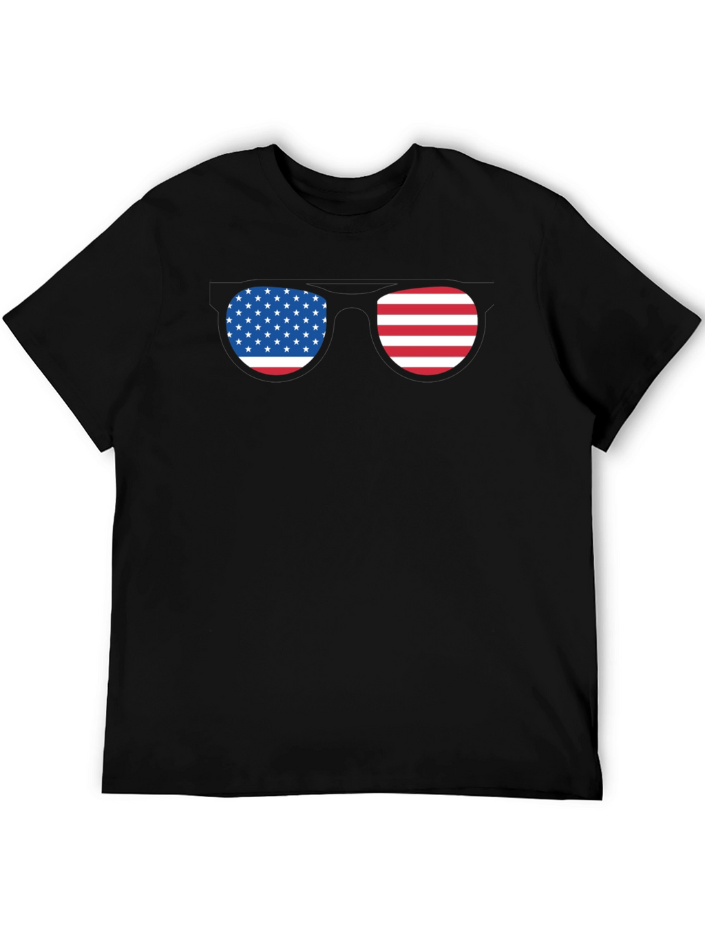 American Flag Sunglasses Graphic T-Shirt