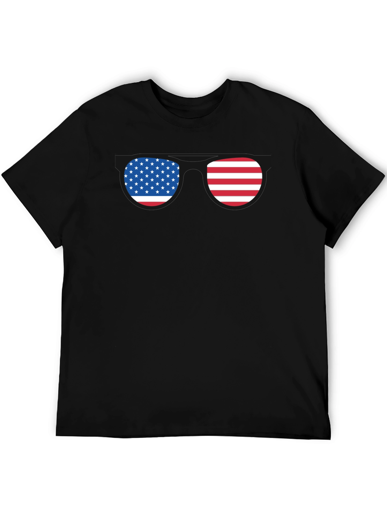 American Flag Sunglasses Graphic T-Shirt