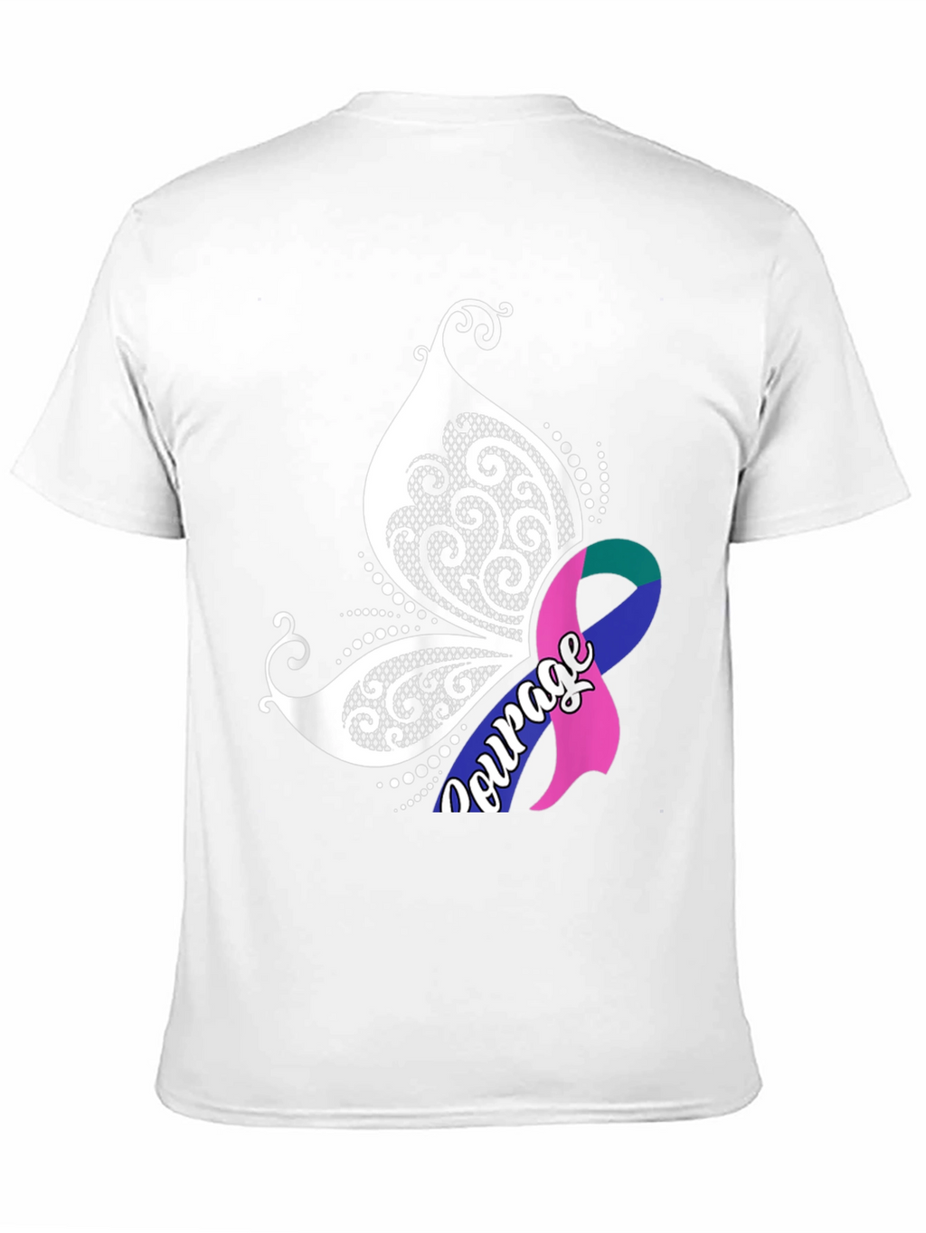 Courage Butterfly Ribbon Graphic Tee