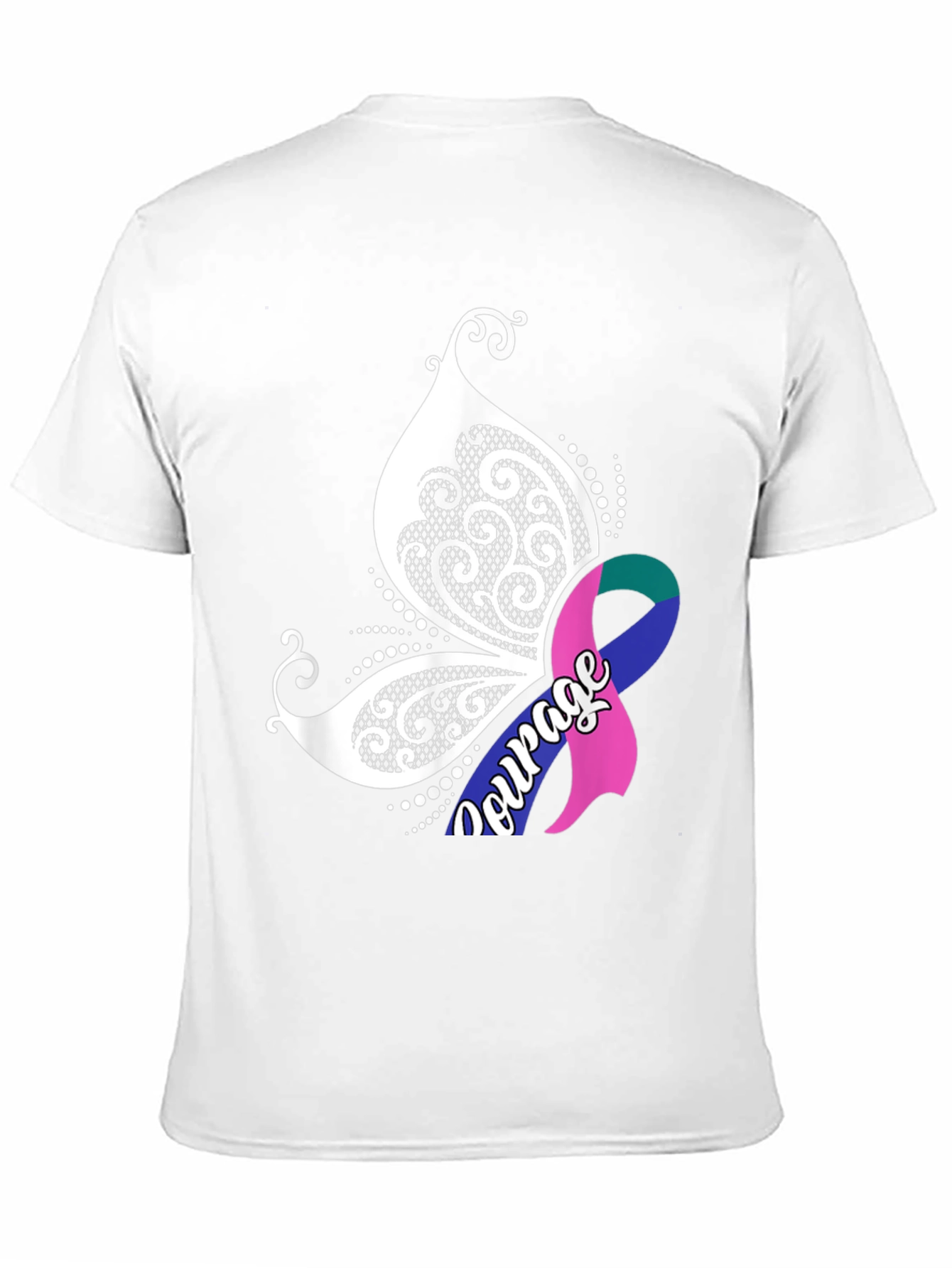 Courage Butterfly Ribbon Graphic Tee