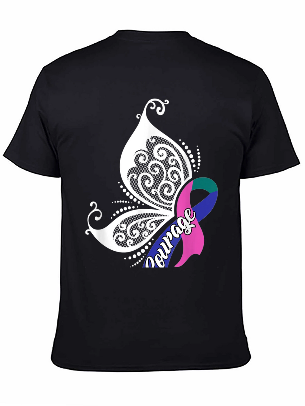 Courage Butterfly Ribbon Graphic Tee