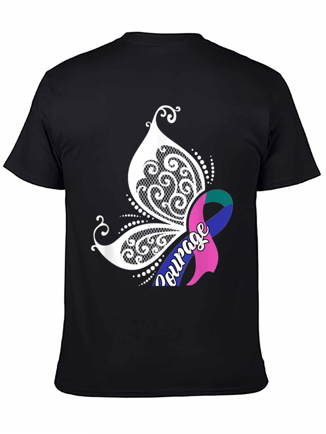 Courage Butterfly Ribbon Graphic Tee