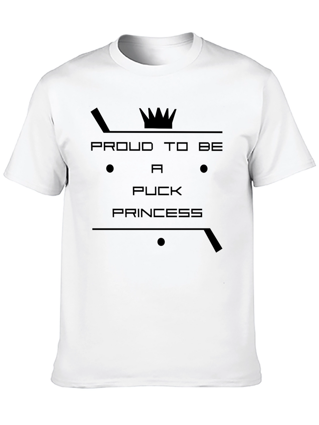 Puck Princess T-Shirt: Hockey Crown Tee