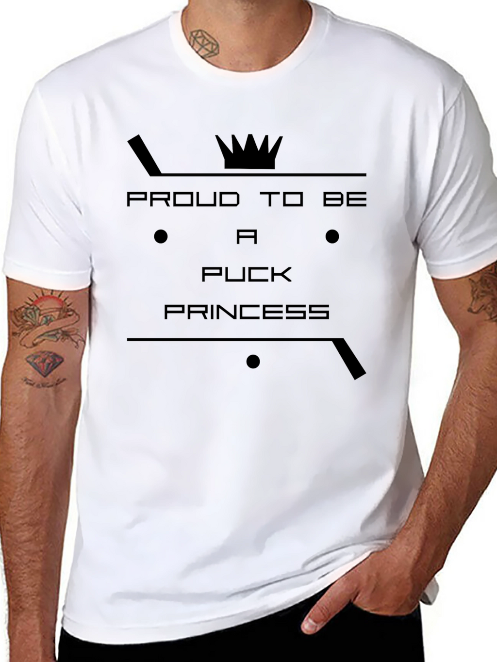 Puck Princess T-Shirt: Hockey Crown Tee