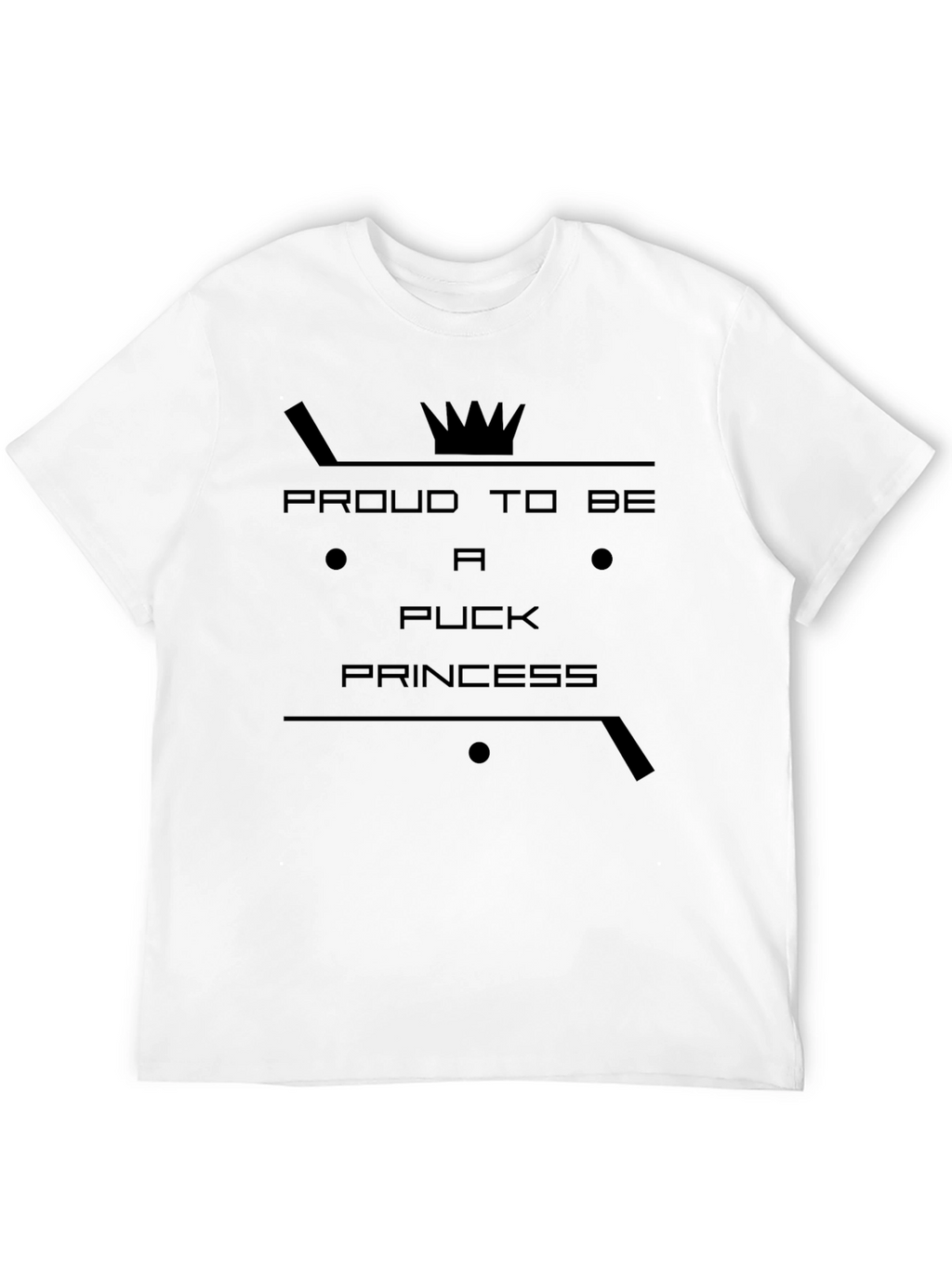 Puck Princess T-Shirt: Hockey Crown Tee