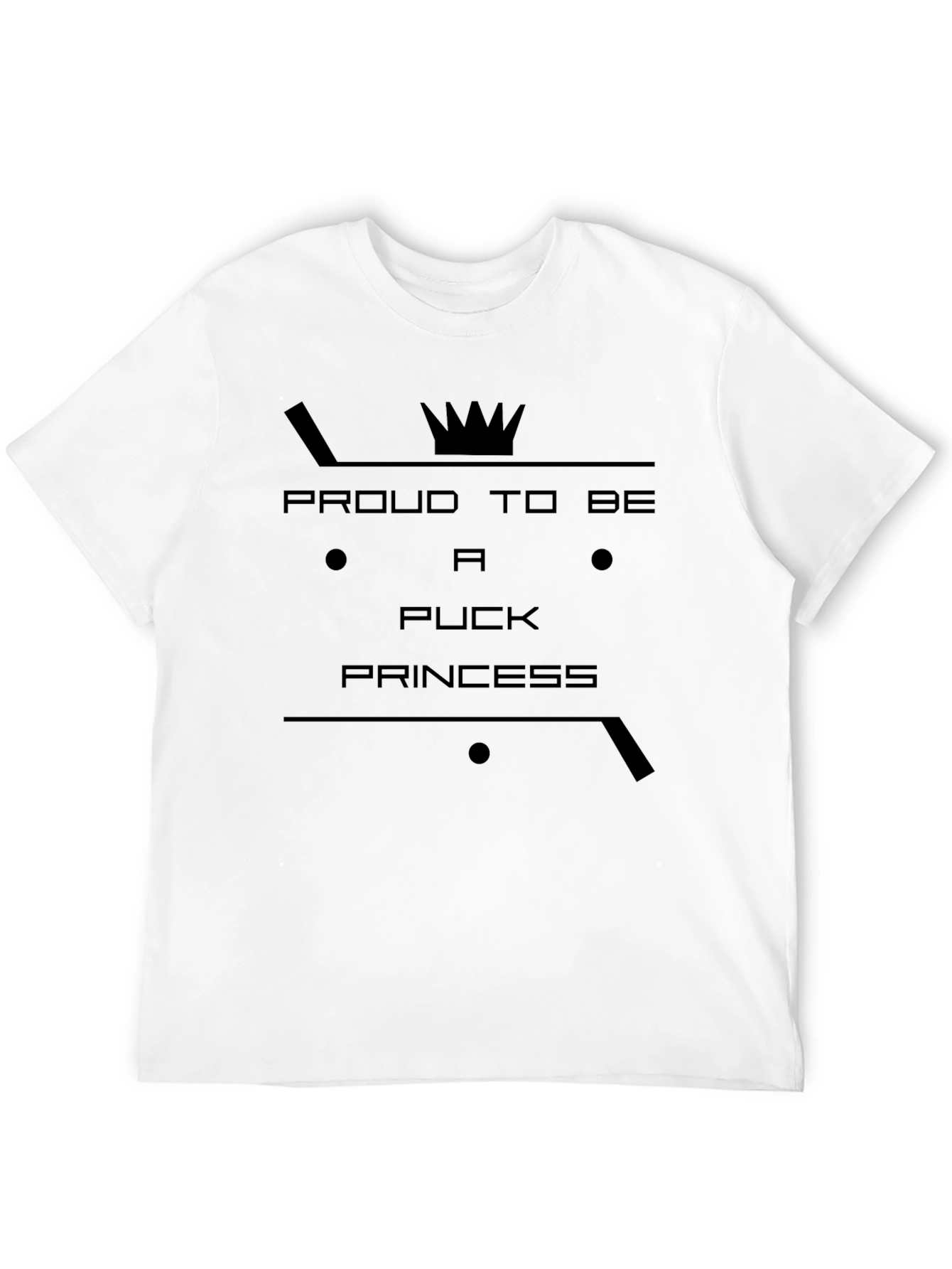 Puck Princess T-Shirt: Hockey Crown Tee