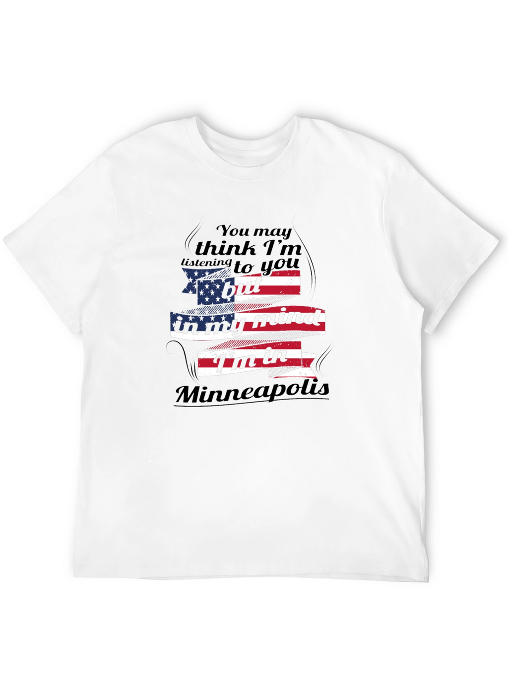 Minneapolis Mind T-Shirt - Patriotic USA Flag Design