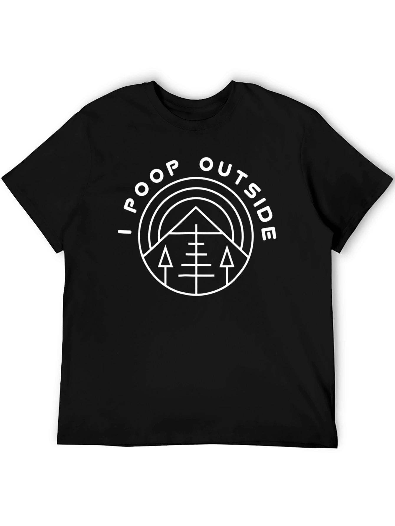 I Poop Outside Graphic Tee - Black Crew Neck T-Shirt