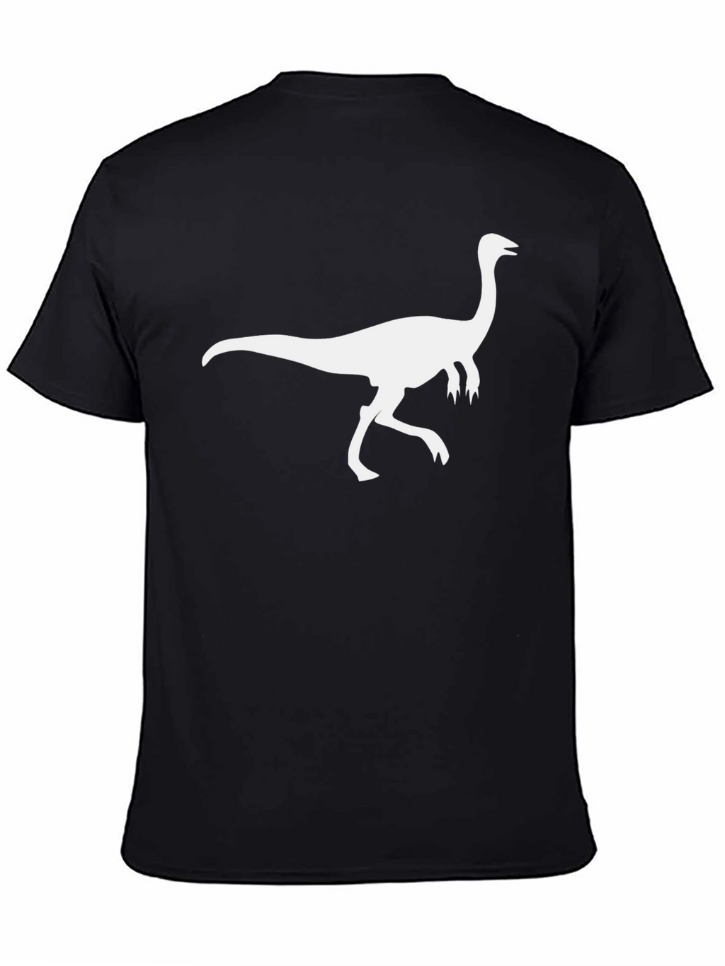 Dinosaur Graphic Tee - Black Cotton T-Shirt