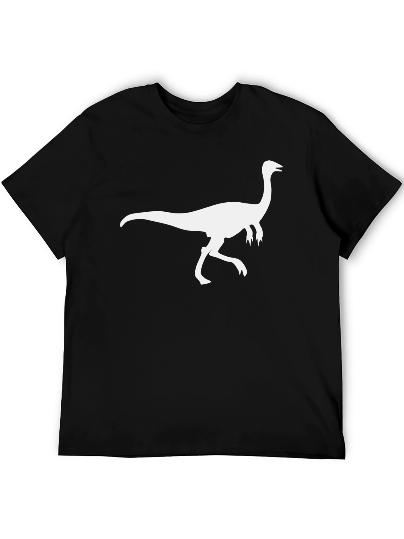 Dinosaur Graphic Tee - Black Cotton T-Shirt