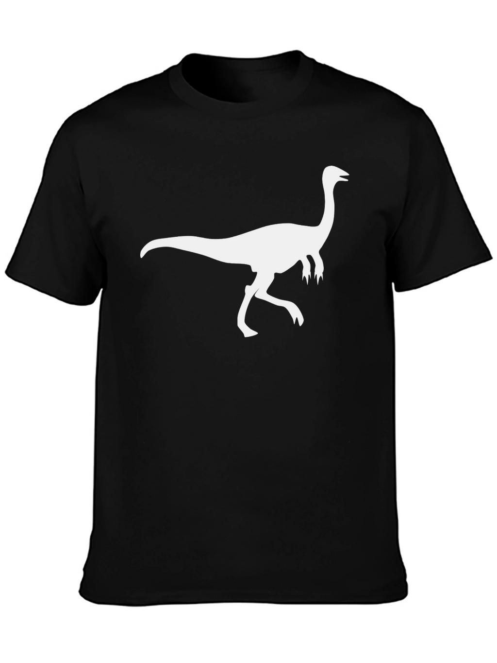 Dinosaur Graphic Tee - Black Cotton T-Shirt