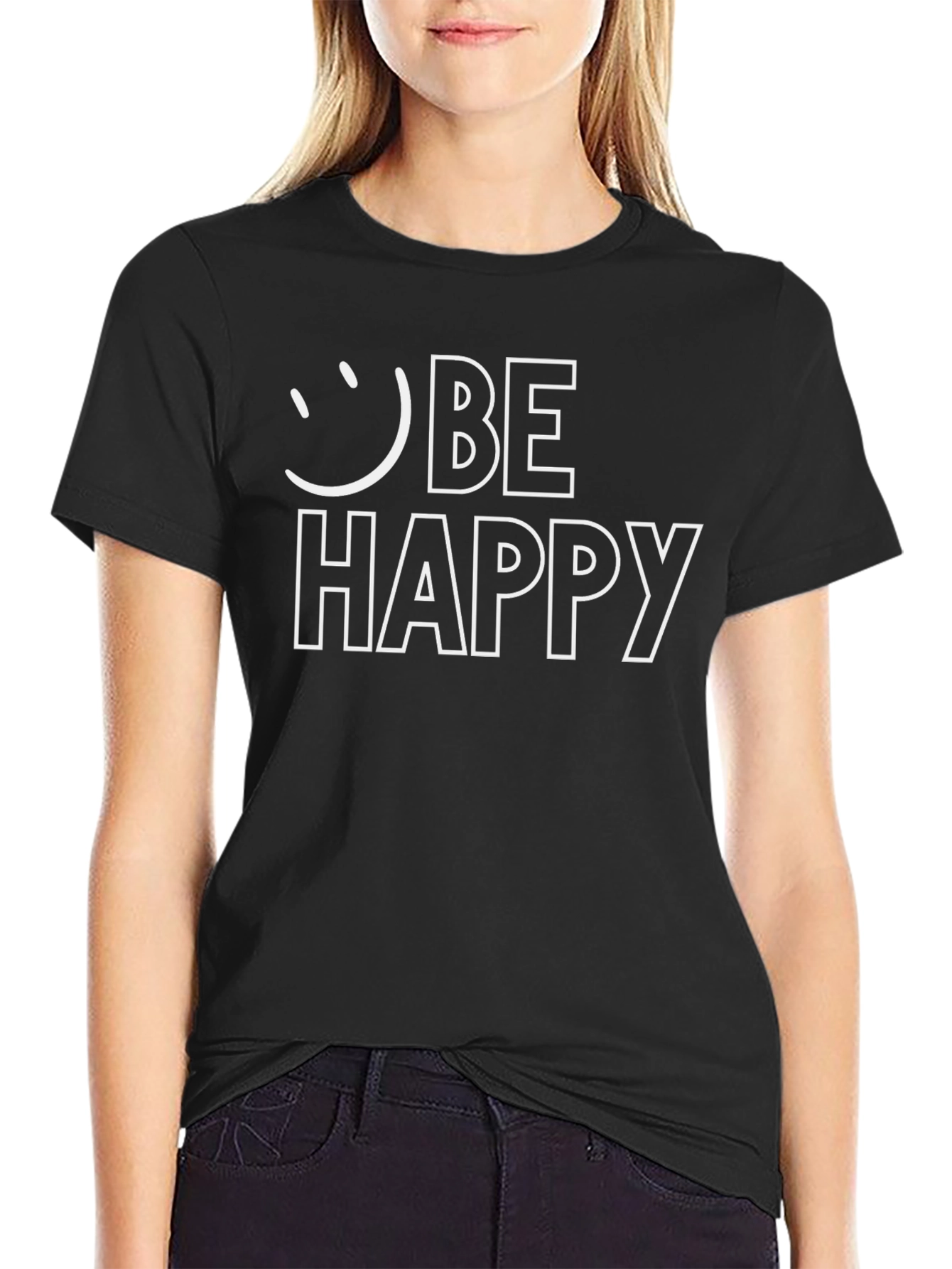Be Happy Graphic T-Shirt - Stylish Comfort
