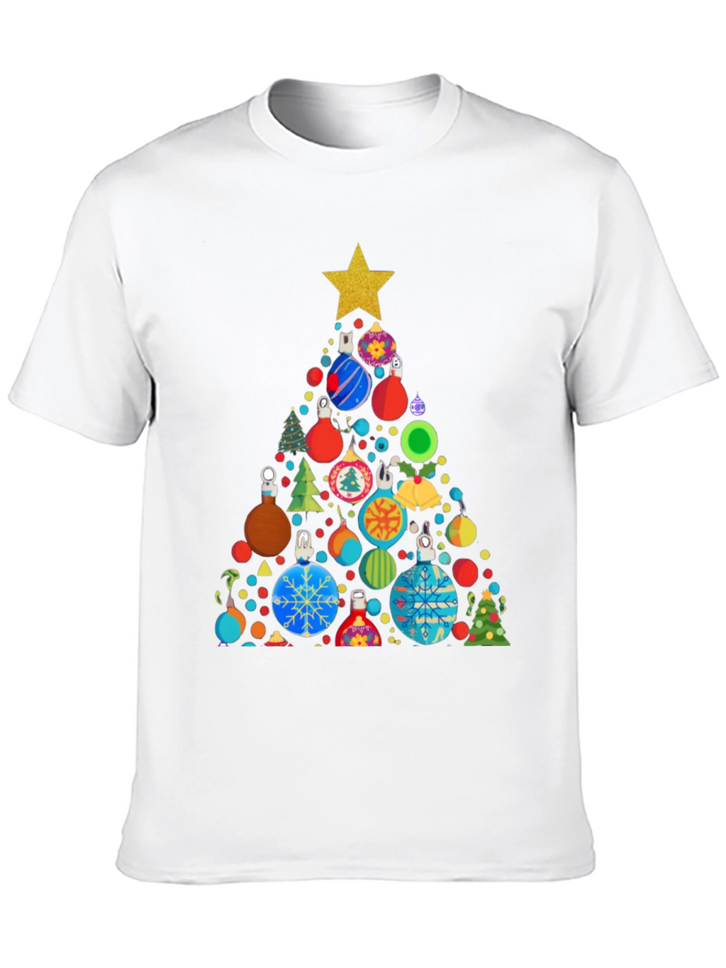 Festive Christmas Ornament Tree Graphic Tee