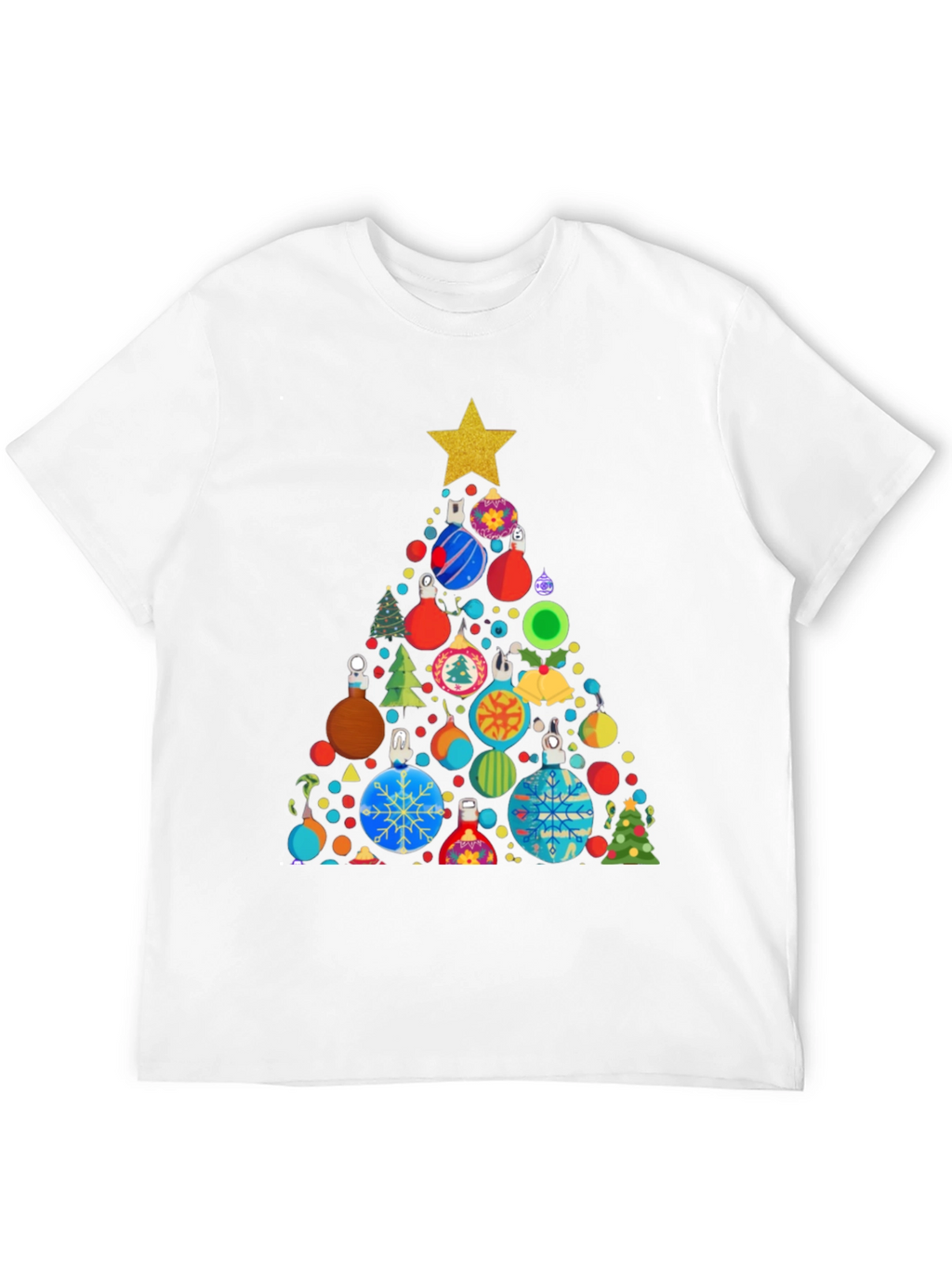 Festive Christmas Ornament Tree Graphic Tee