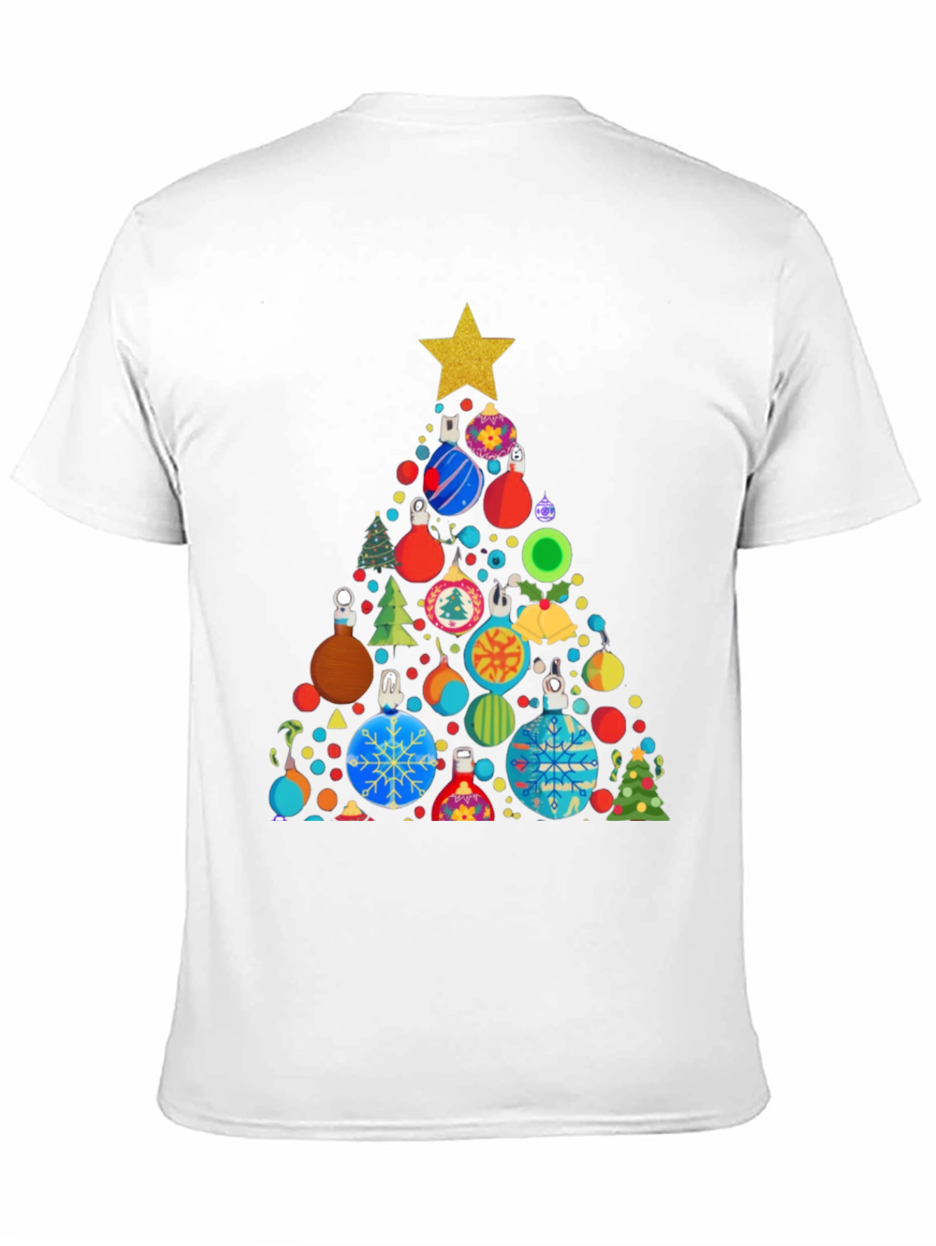 Festive Christmas Ornament Tree Graphic Tee