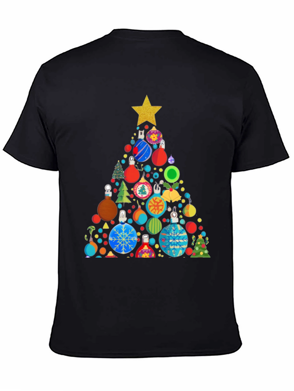 Festive Christmas Ornament Tree Graphic Tee