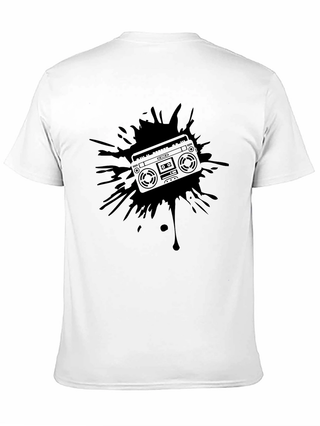 Retro Boombox Splash Graphic T-Shirt