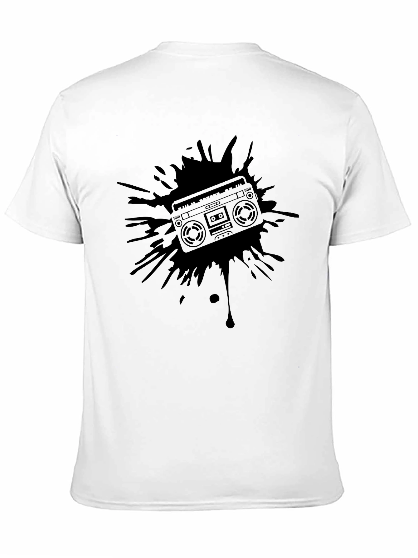 Retro Boombox Splash Graphic T-Shirt