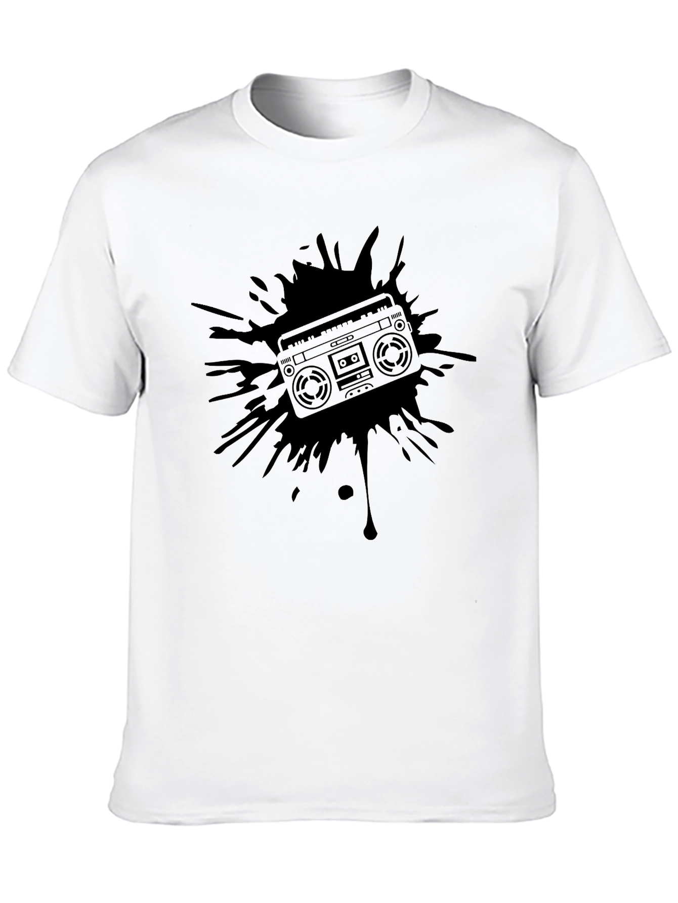 Retro Boombox Splash Graphic T-Shirt