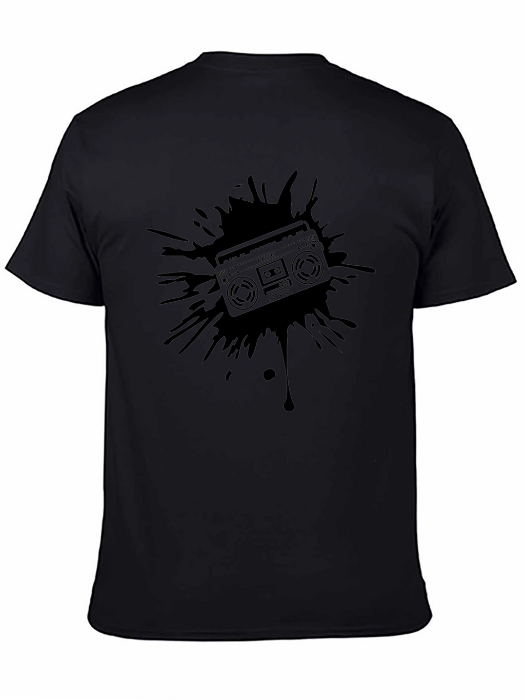 Retro Boombox Splash Graphic T-Shirt