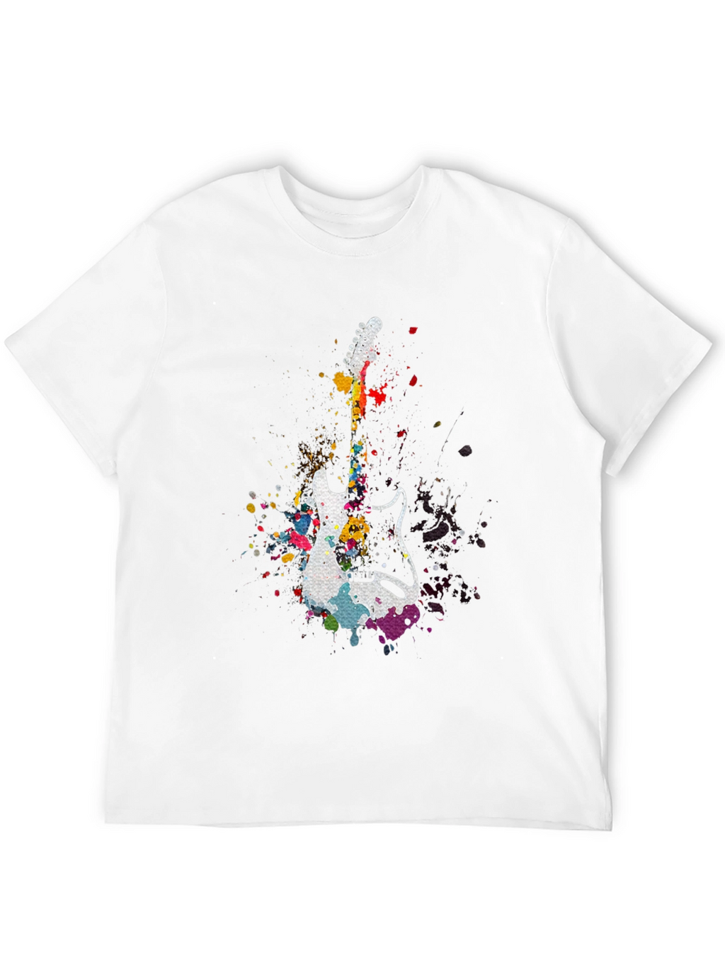 Guitar Splatter T-Shirt - Music Lover Tee